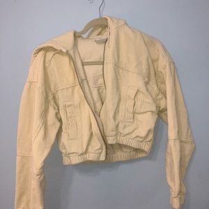 BDG Ellie Corduroy Hooded Cropped Jacket